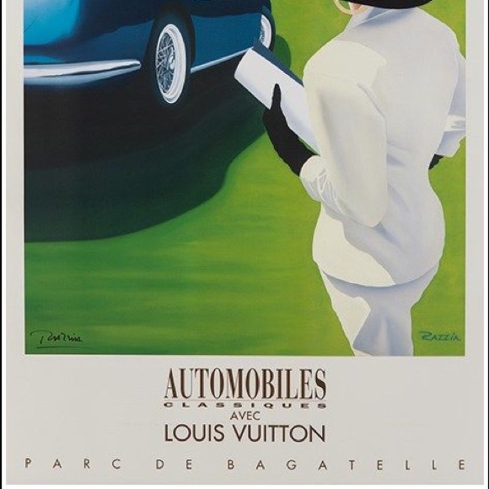 Louis Vuitton $2790 Original Linen Backed Razzia Ferrari Lithograph FRAMED - Picture 7 of 8
